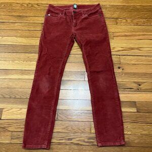 Stio Women's Corduroy Pants Burnt Orange Slim Straight Size 6 Low Riser